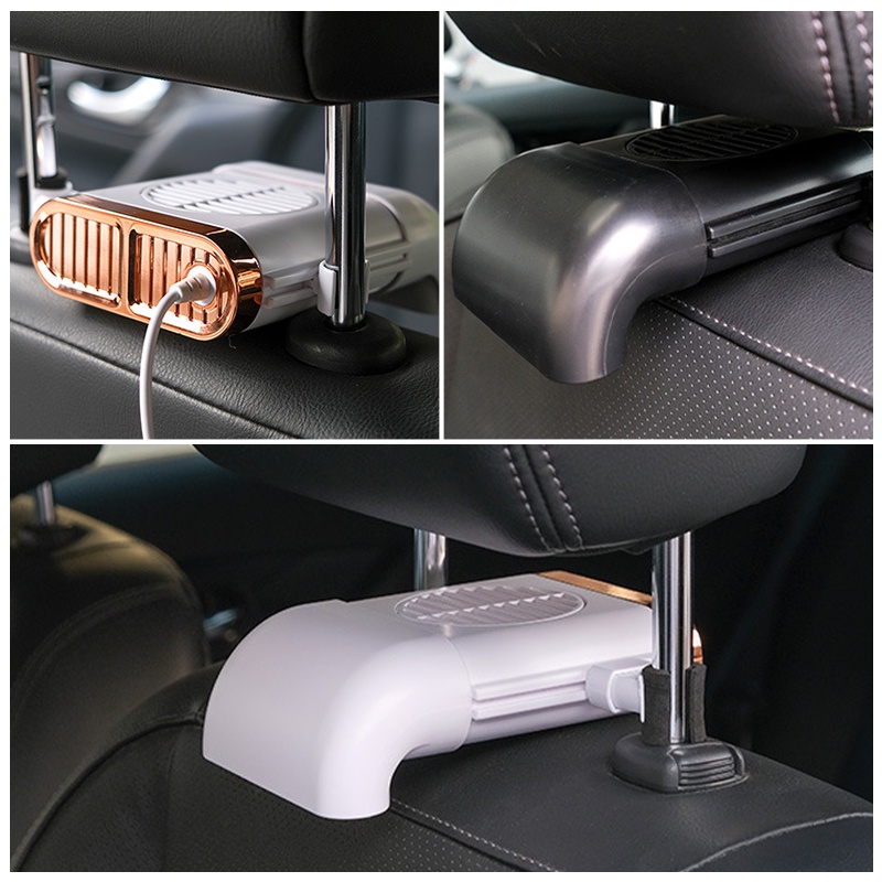Bộ quạt làm mát USB SEAMETAL 3 tốc độ không ồn điều chỉnh được tốc độ gắn lưng ghế xe hơi