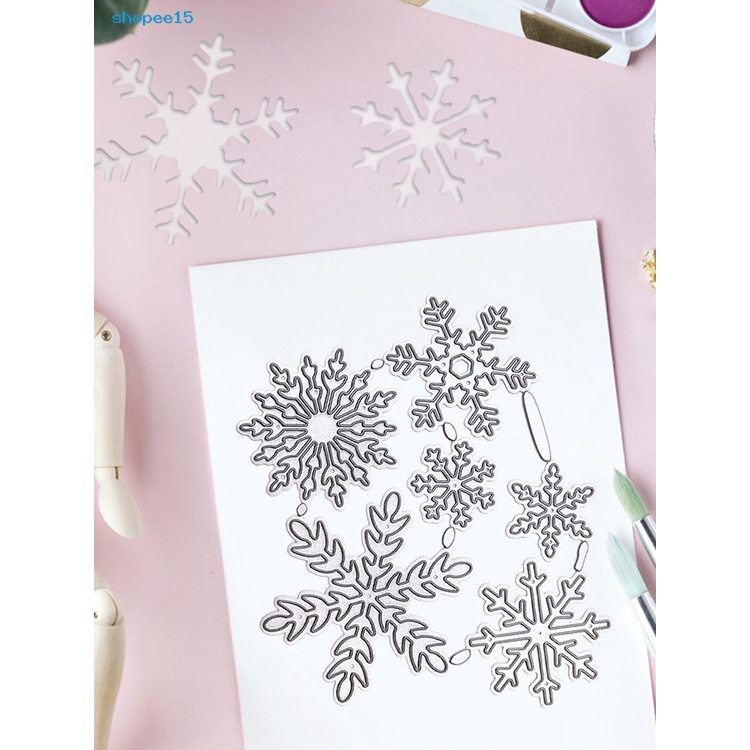 Khuôn cắt giấy hình bông tuyết thủ công có thể tái sử dụng trang trí thủ công