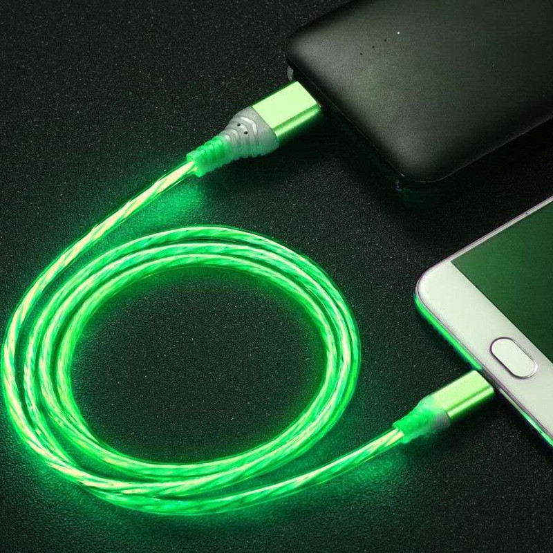 Cáp sạc Led phát sáng dọc theo dây type C - Iphone - samsung