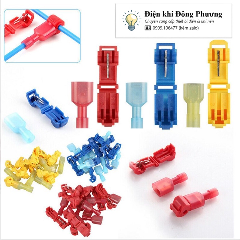 Cút nối dây điện chữ T phân nhánh - T cắm - T1; T2 và T3.