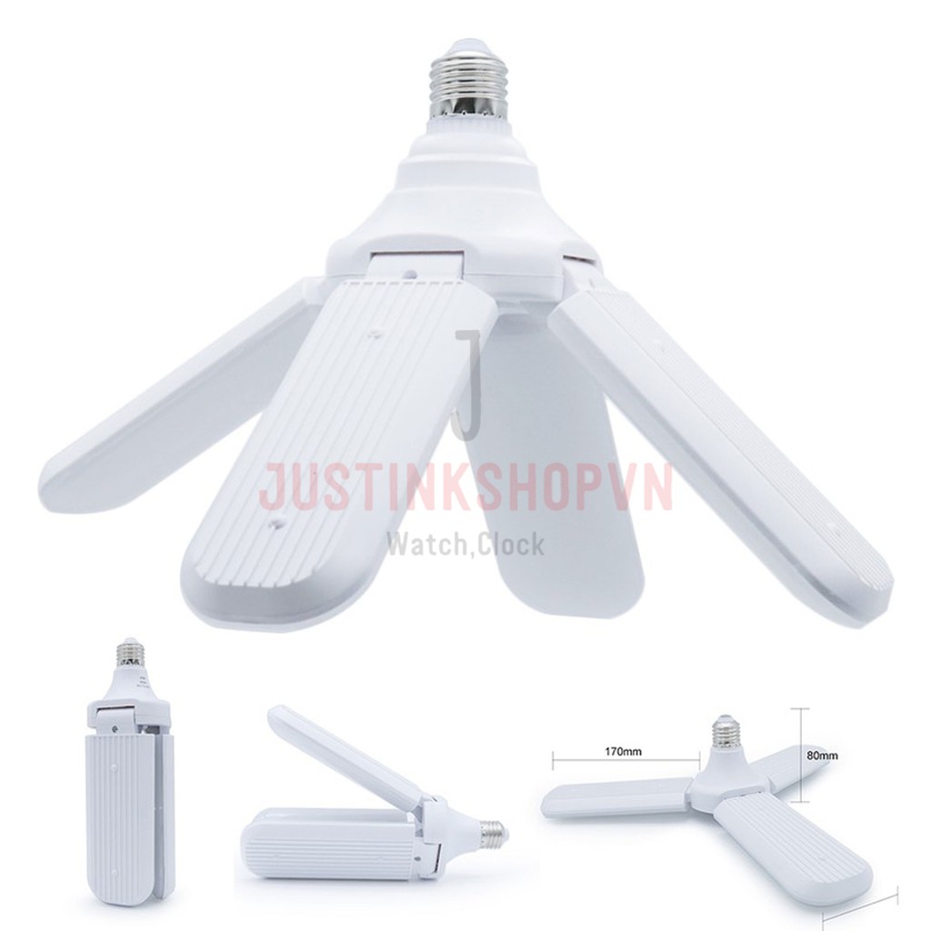 Đèn led 4 cánh hình cánh quạt siêu sáng 45w chui tròn tiết kiệm điện - JLVQ-4499-DL4C
