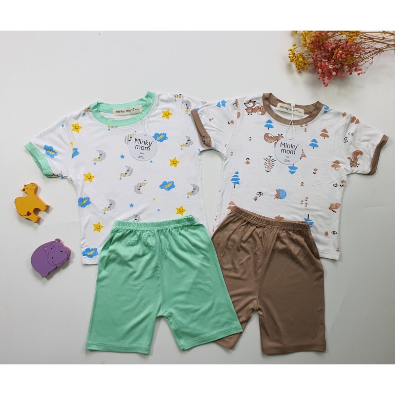 Đồ bộ thun lạnh cho bé ❤️ freeship ❤️ đồ bộ bé trai bé gái thun lạnh minky mom hàng loại 1 - just kids