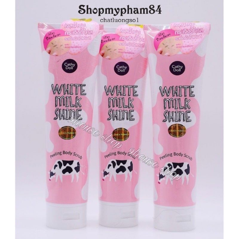 Tẩy Da Chết Sữa Bò Cathy Doll White Milk Shine Thái Lan Chính Hãng