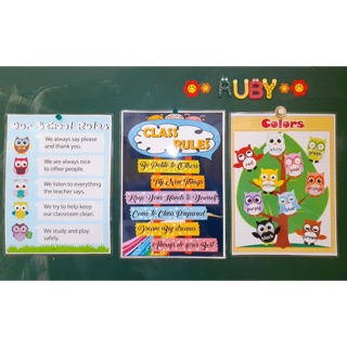 Mẫu trang trí lớp tiếng Anh - Đồ dùng dạy học Ruby