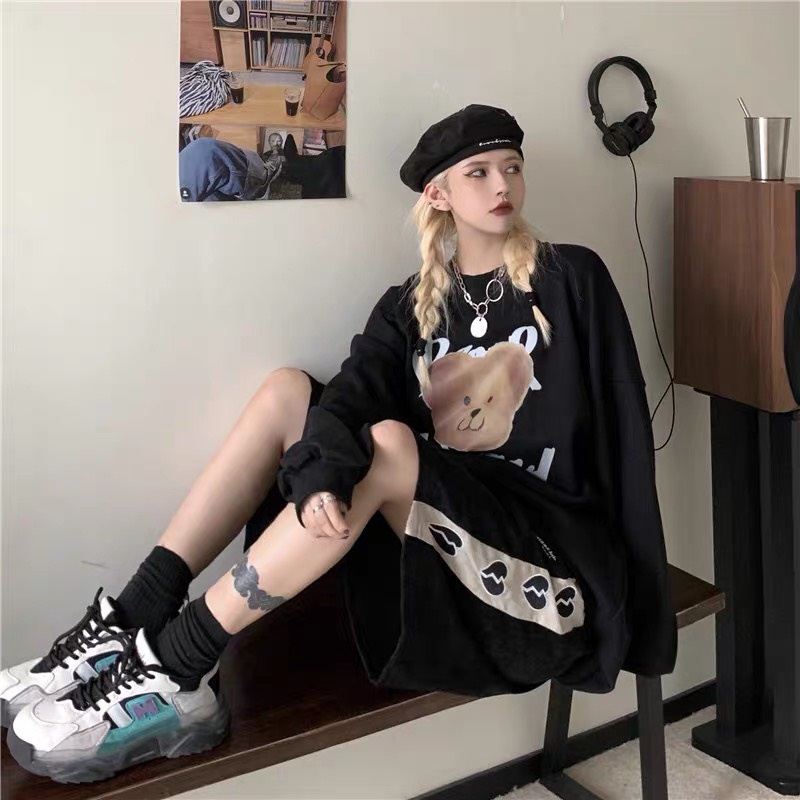 Quần Lửng Tim Cạnh Quần Đùi Form Rộng Unisex Chất Đẹp Dày Dặn Phong Cách Ullzang Hàn Quốc