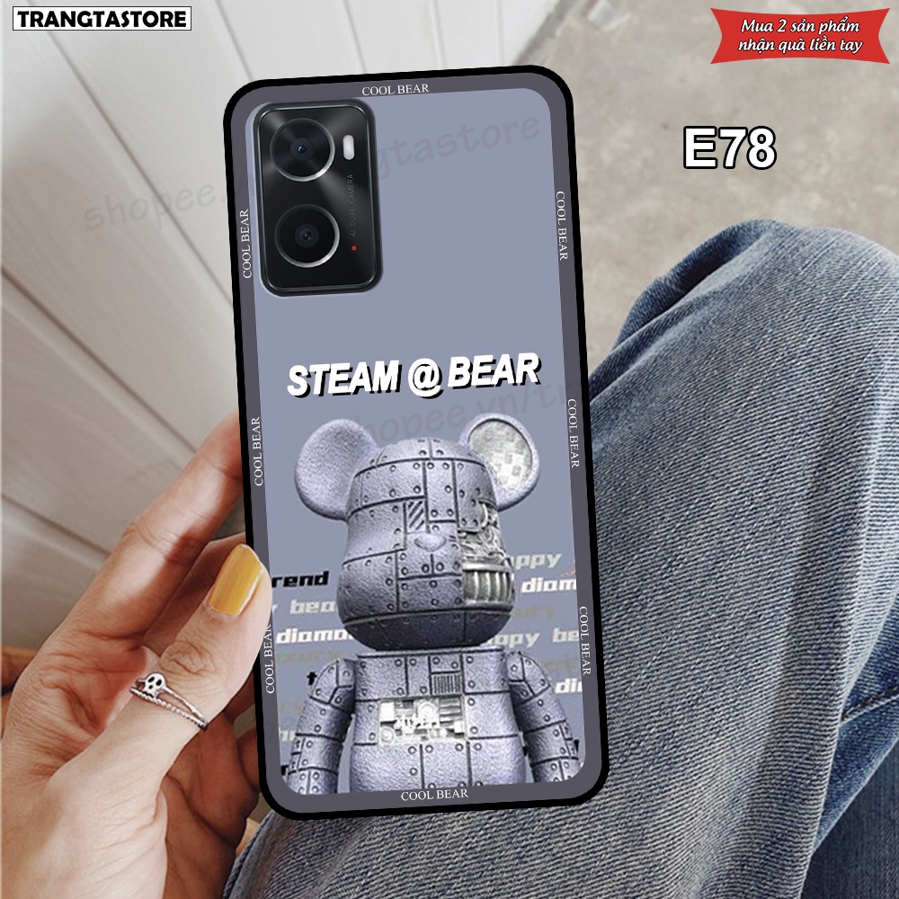 Ốp Oppo A36 / A76 in hình gấu Bearbrick,Metal Style,Doremon siêu dễ thương chất lượng