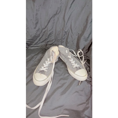 Giầy CONVERSE CHÍNH HÃNG 2hand xám nhạt ( đã qua sử dụng)
