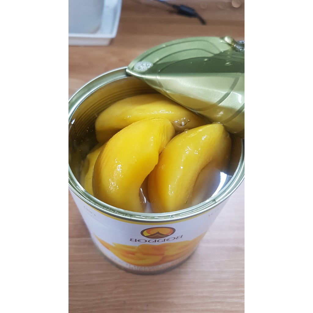 Đào Ngâm/ Đào Hộp Thái Lan BoddoB Lon 820g - Siêu Giòn Ngon - Giá Siêu Rẻ