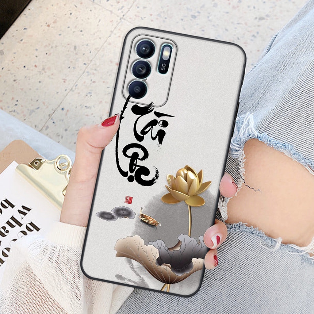 Ốp lưng Oppo RENO 6Z 5G - BẢO VỆ CAMERA in hình chữ tài chữ lộc, Cha Mẹ, bình an SIÊU ĐẸP