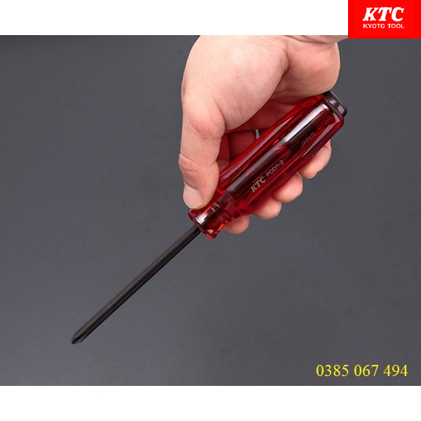 🎌Made in Japan🎌Tô vít đóng KTC Nhật 4 cạnh và 2 cạnh có từ tính mũi PH2 và -6mm  PDD1-2, MDD1-6 |Tua vít cán nhựa