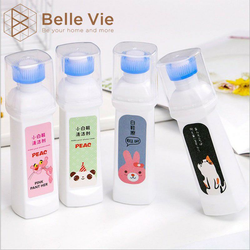 Nước Vệ Sinh Giầy PLAC 100ml Nước Lau Giày Có Đầu Cọ Đánh Bay Vết Bẩn Mà Không Cần Giặt