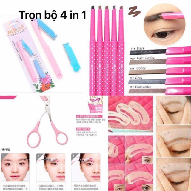 Bộ Tỉa Chân Mày 4IN1