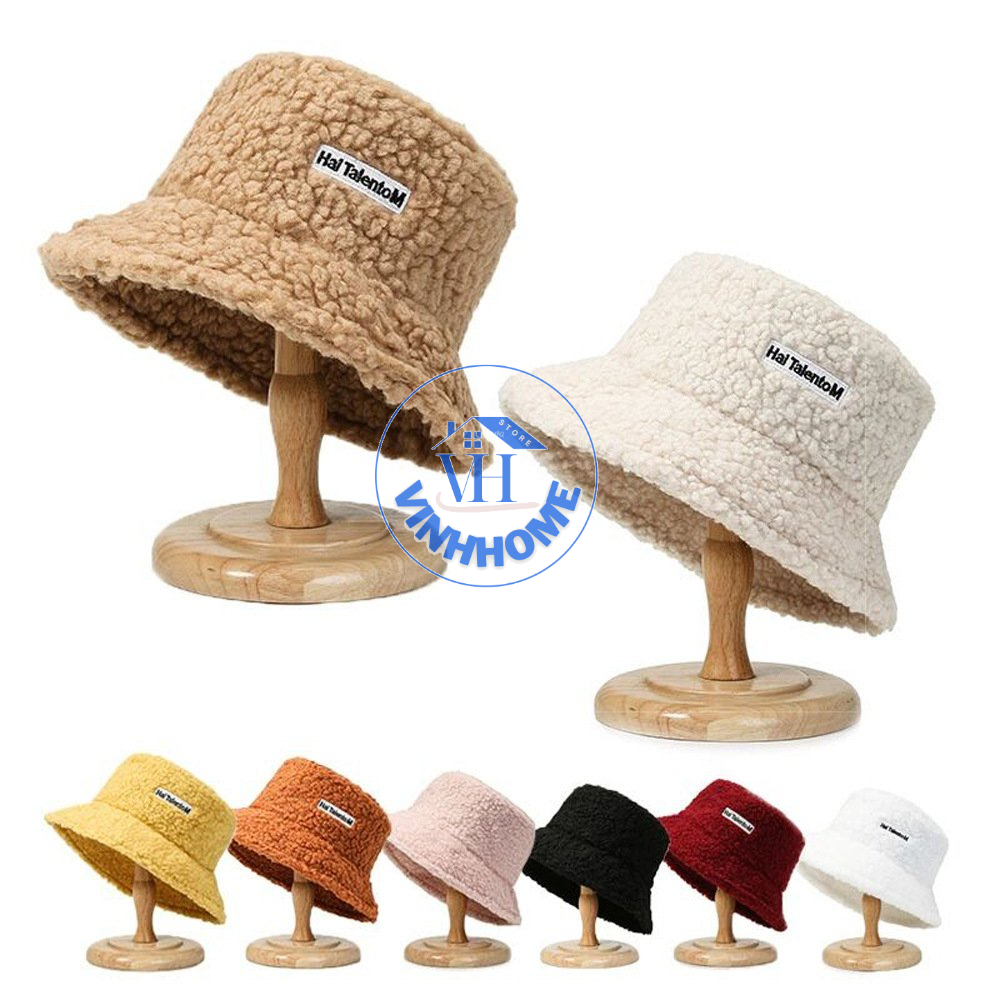 Nón/Mũ bucket vải len lông cừu cùng các nàng sang chảnh hot hit