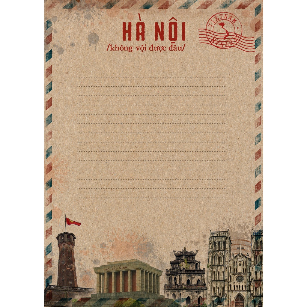Sạp bán lẻ 1 lá thư, nhiều mẫu để bạn chọn lựa, size a5 tiện dụng, gam màu nâu vintage