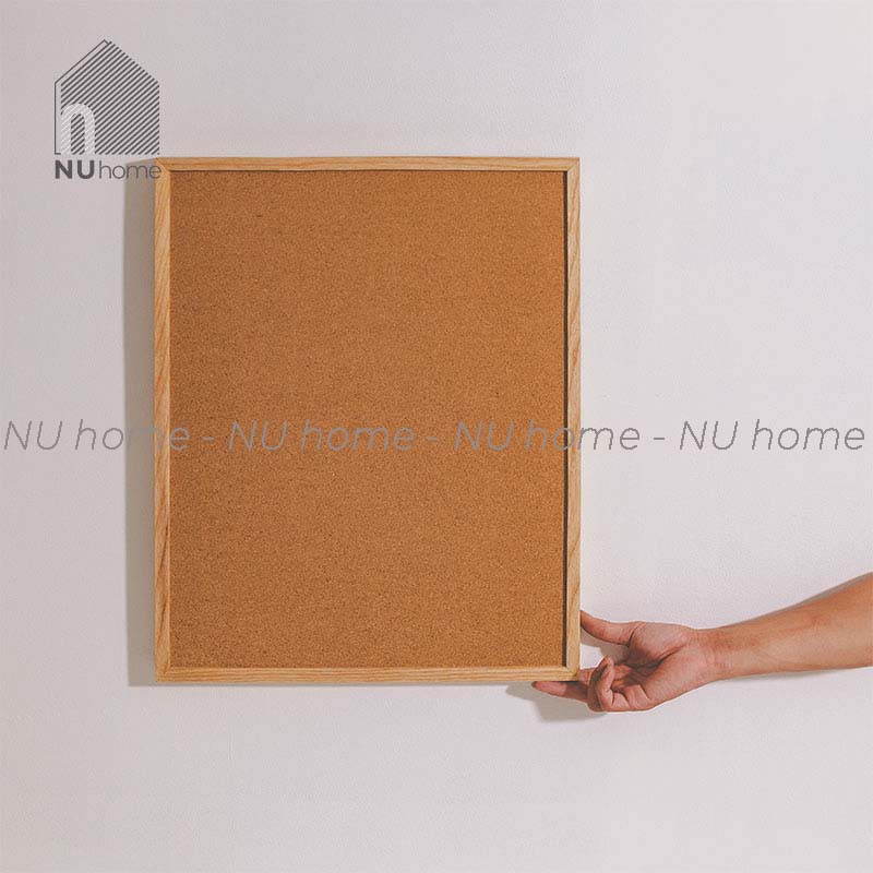 nuhome.vn | Bảng ghim - Pin Board được thiết kế đẹp mắt với khung gỗ sồi dùng ghim ghi chú, tranh ảnh chất lượng cao cấp