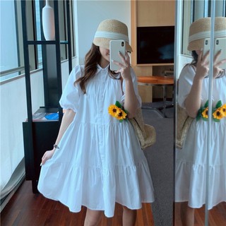 Đầm sơ mi bbd trắng