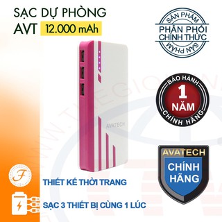 Sạc dự phòng AVATECH AVT thường (Hồng)