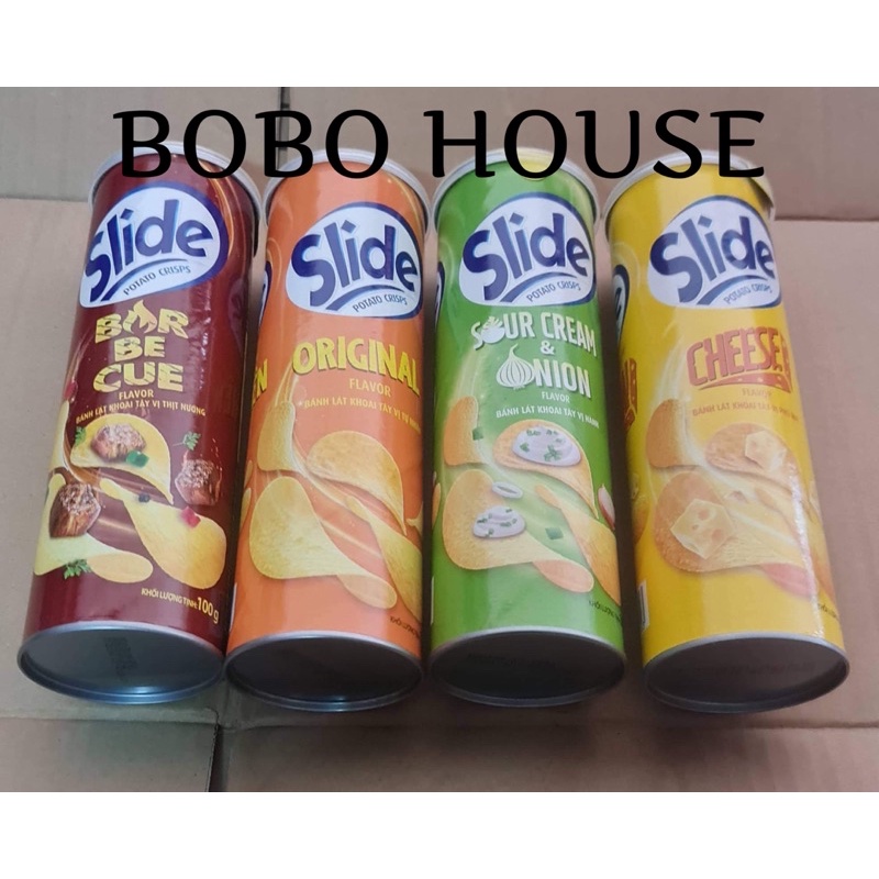 Snack khoai tây Slide lon 160g