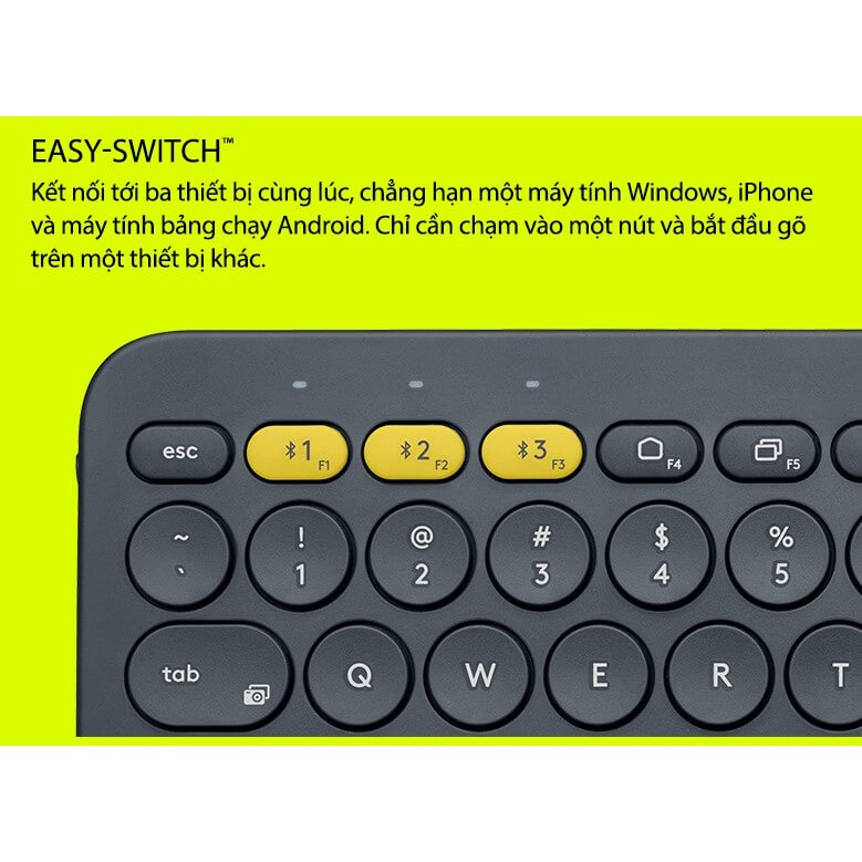 Bàn phím Logitech K380 không dây-Kết nối cùng lúc 3 thiết bị | WebRaoVat - webraovat.net.vn