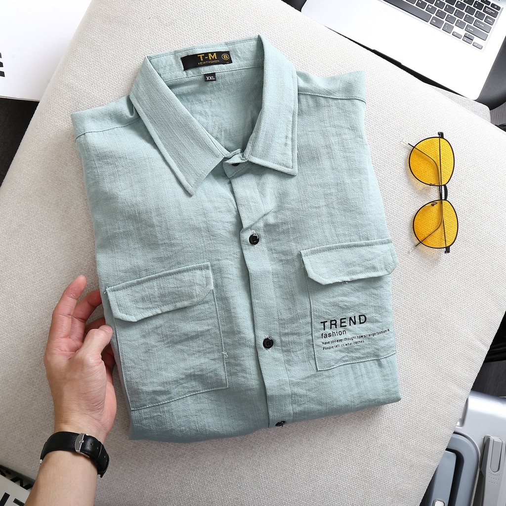 Áo Sơ Mi Vải Đũi Dài Tay Mát Mịn Không Nhăn Không Xù ✸Không Phai Màu✸ | BigBuy360 - bigbuy360.vn