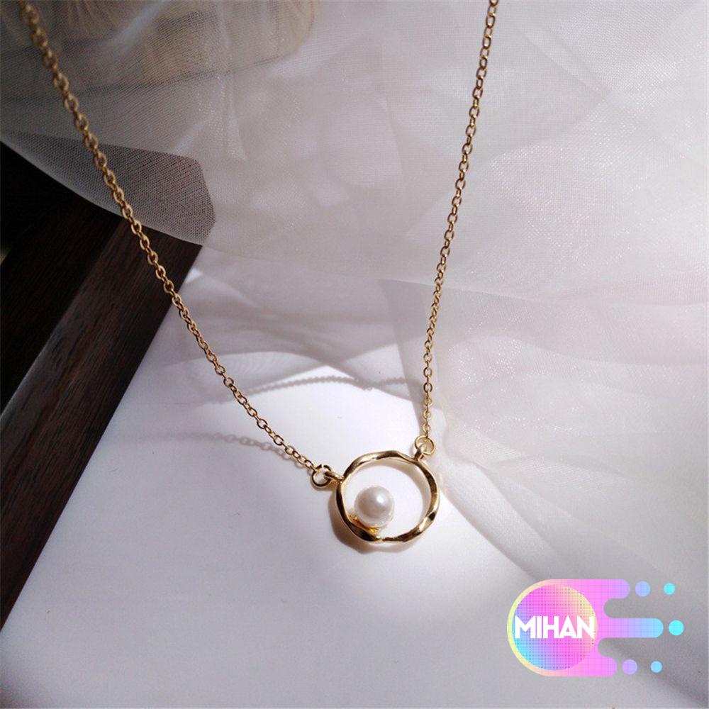 vòng cổ Hợp Kim Đính Ngọc Trai Đơn Giản Phong Cách Cổ Điển Mihan1