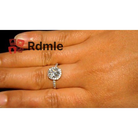 Nhẫn Bạc 925 Đính Đá Kim Cương Thời Trang 1.01ct Cho Nữ