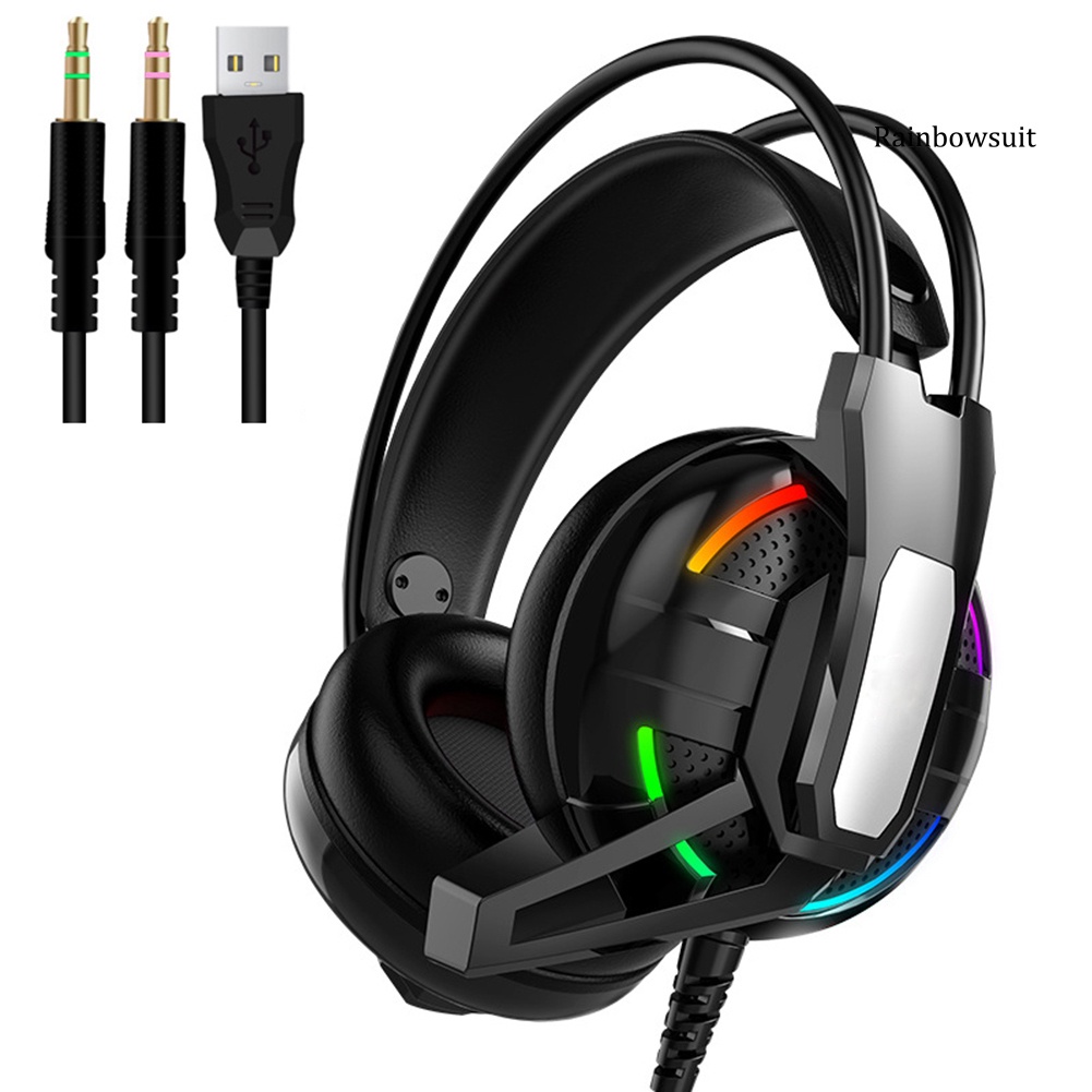 RB- RGB Marquee Stereo Bass Wired Gaming Headset with Microphone for Xbox PC Gamer