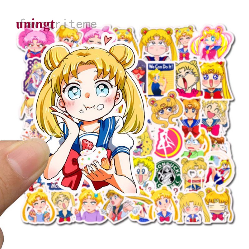 Miếng Dán Hoạt Hình Dragon Ball Naruto Black Butler Jojo Trang Trí Ván Trượt Laptop Hành Lý Thời Trang