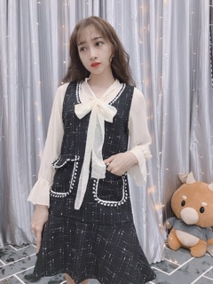 ❤️[CLIP+HÌNH THẬT] set váy  dạ rời đuôi cá ❤️
