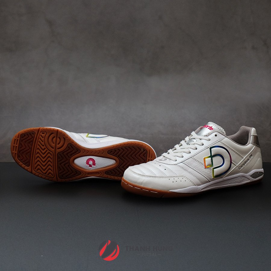 GIÀY ĐÁ BÓNG CHÍNH HÃNG DESPORTE CAMPINAS JP V - DS1430 - TRẮNG/RAINBOW