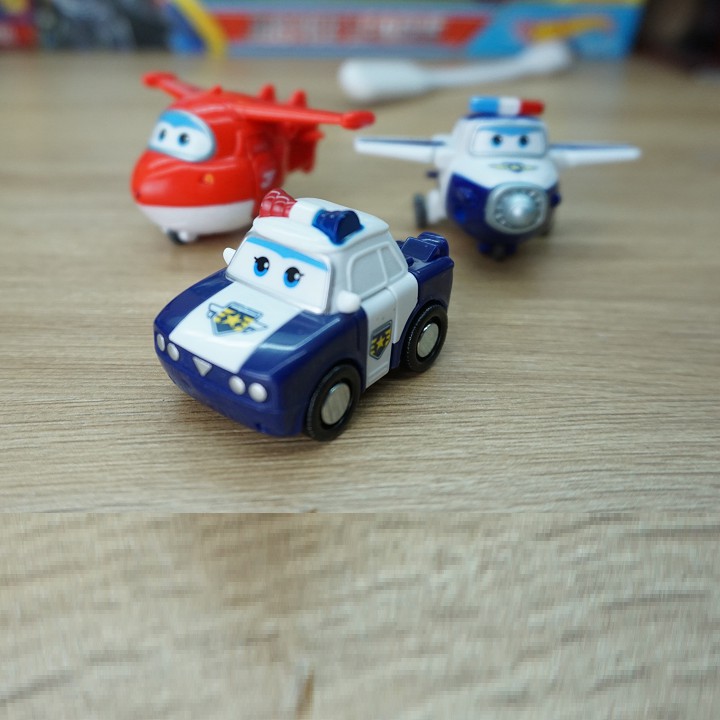 Đồ chơi super wings đội bay siêu đẳng máy bay mini nhân vật Kim cảnh sát đồ chơi trẻ em