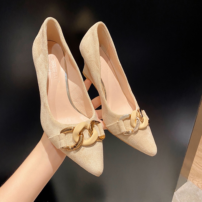 Giày đế xuồng mũi nhọn gót cao 5cm và 8cm đủ size 33/40   210222