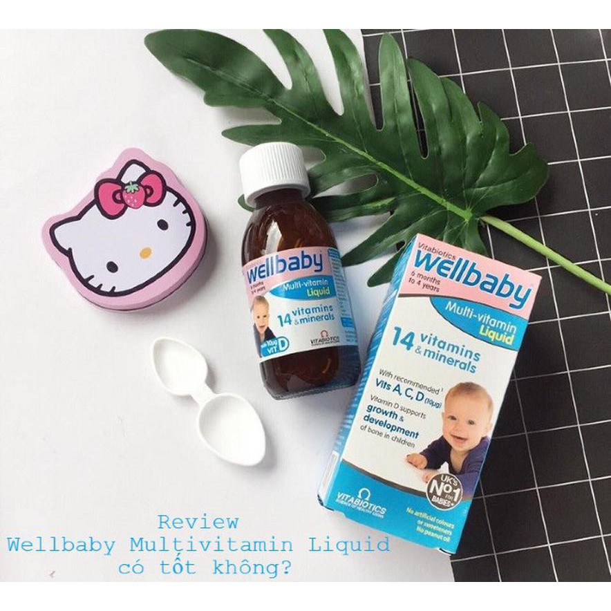 Siro vitamin tổng hợp và khoáng chất cho trẻ Vitabiotics Wellbaby 150ml date tháng 6 2022 cho bé trên 6 tuổi của Anh