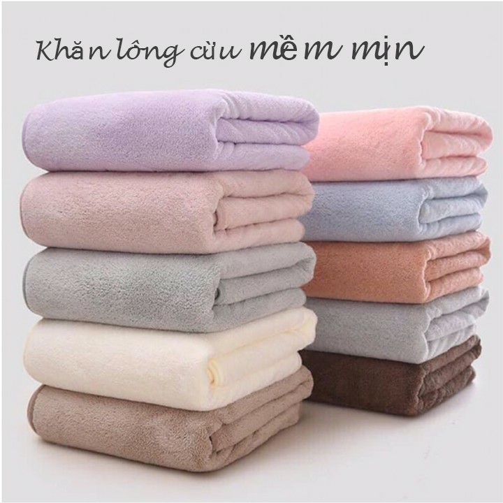 Khăn Tắm Xuất Hàn Mềm Mịn Siêu Thấm Hút Size Lớn Kích Thước 70x140cm Phụ Kiện Phòng Tắm