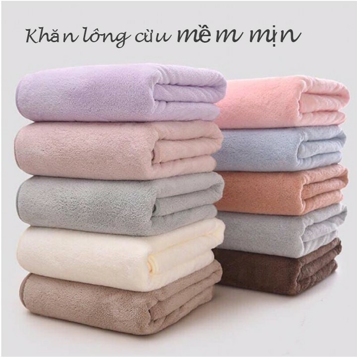 Khăn Tắm Xuất Hàn Mềm Mịn Siêu Thấm Hút Size Lớn Kích Thước 70x140cm