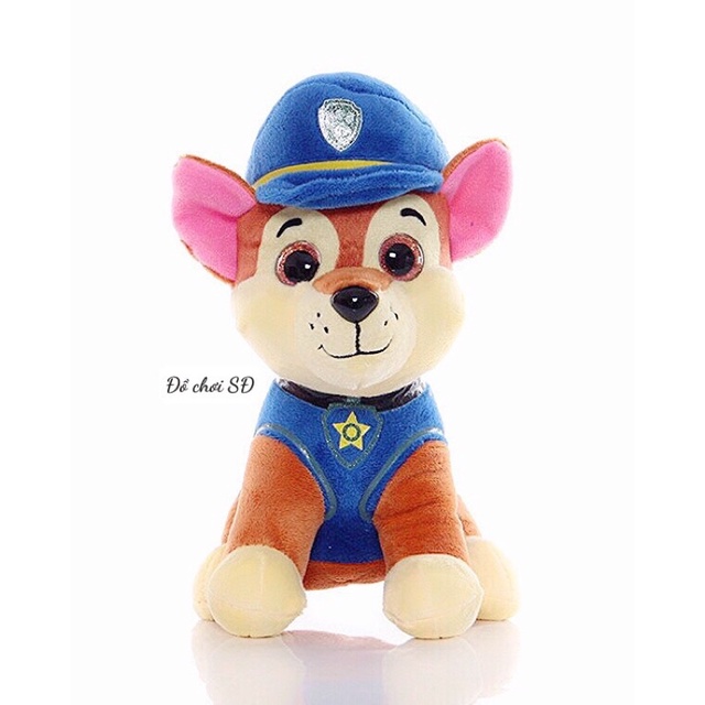 thú bông đội chó cứu hộ 20 cm - xanh dương