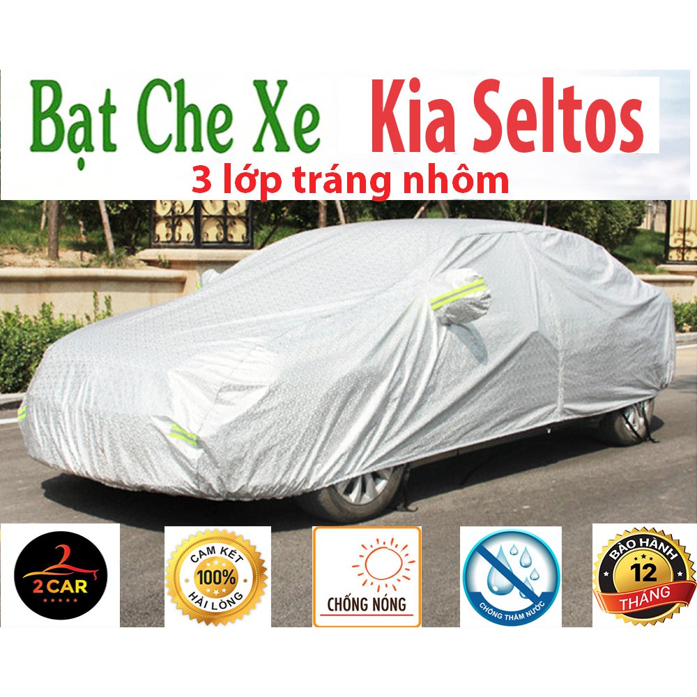 Bạt Che Phủ Xe Kia Seltos Cao Cấp (bạt 3 lớp Tráng Nhôm, chống xước) Loại 1