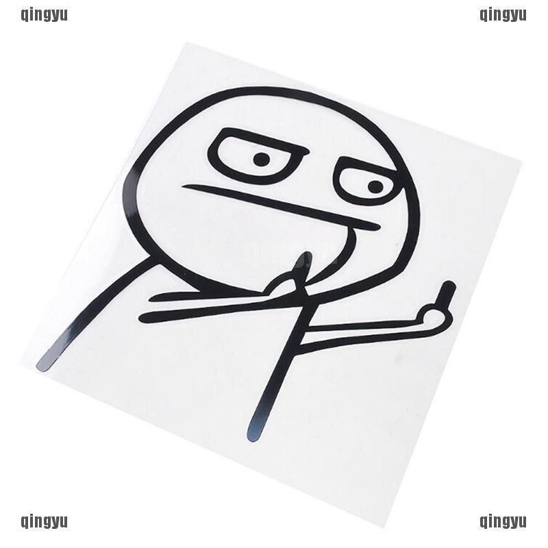 Sticker hình vui nhộn dùng dán trang trí xe hơi kích thước 150 x 137 mm