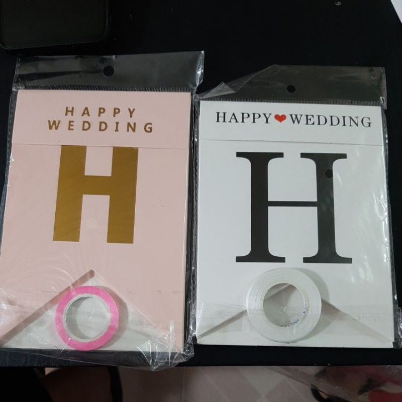 [CHẤT LƯƠNG] Dây Chữ HAPPY WEDDING Giấy