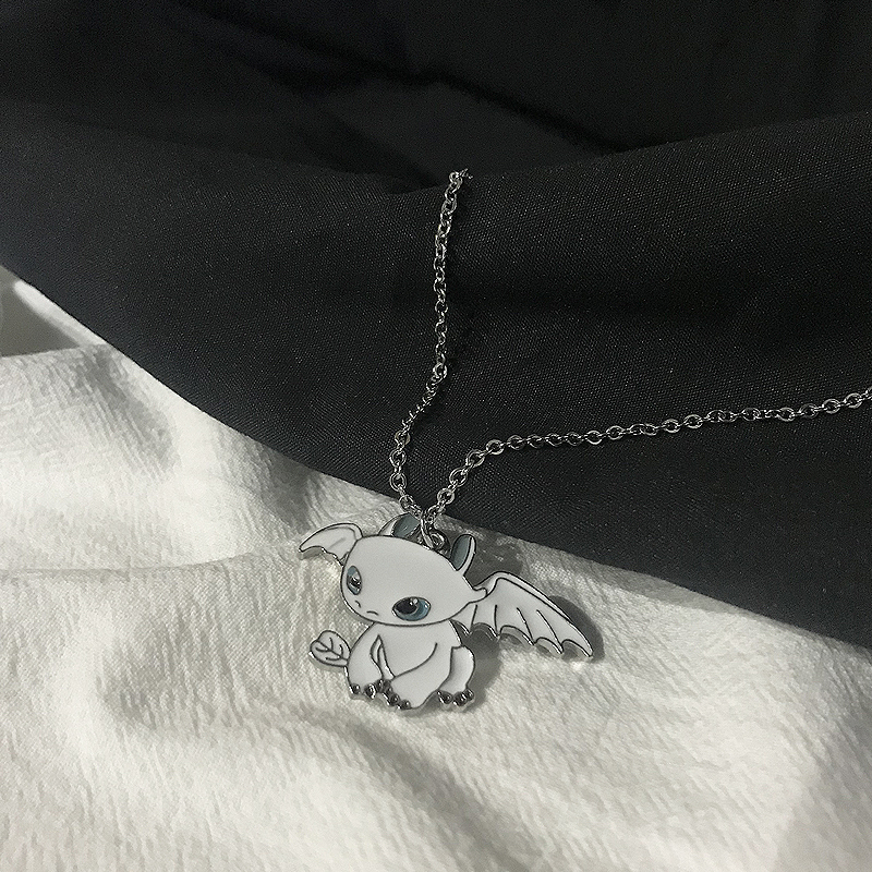 Dây Chuyền Mặt Rồng Đôi Hoạt Hình Phong Cách Hip Hop 23580