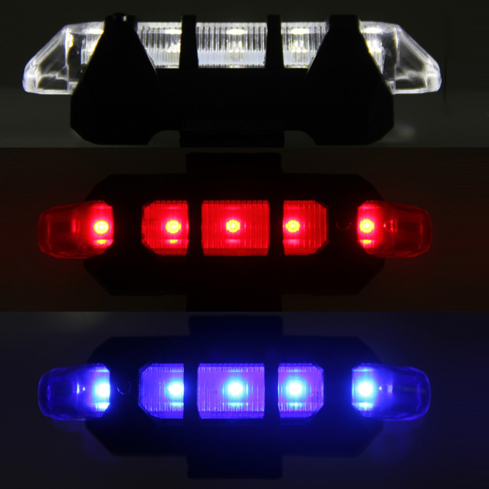 Đèn 5 LED gắn sai xe đạp cổng sạc USB tiện dụng chất lượng cao