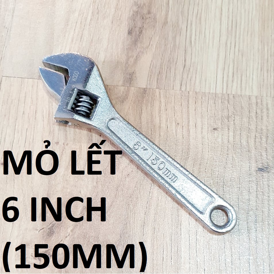 mỏ lết thép đúc 6&quot; (150mm) -mỏ lết FORGED-STEEL kích thước từ 150-375mm chống rỉ siêu bền hàng nhập khẩu