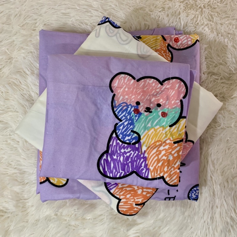 BỘ CHĂN GA POLY GẤU TÍM 💜(kèm ảnh +video thật) | BigBuy360 - bigbuy360.vn