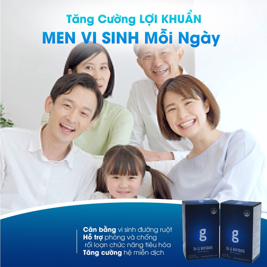 Men Vi Sinh Hàn Quốc Dr.G BIFIDUS Giúp Bổ Sung Lợi Khuẩn, Giảm Các Triệu Chứng Đường Ruột - Hộp 10 gói x2g