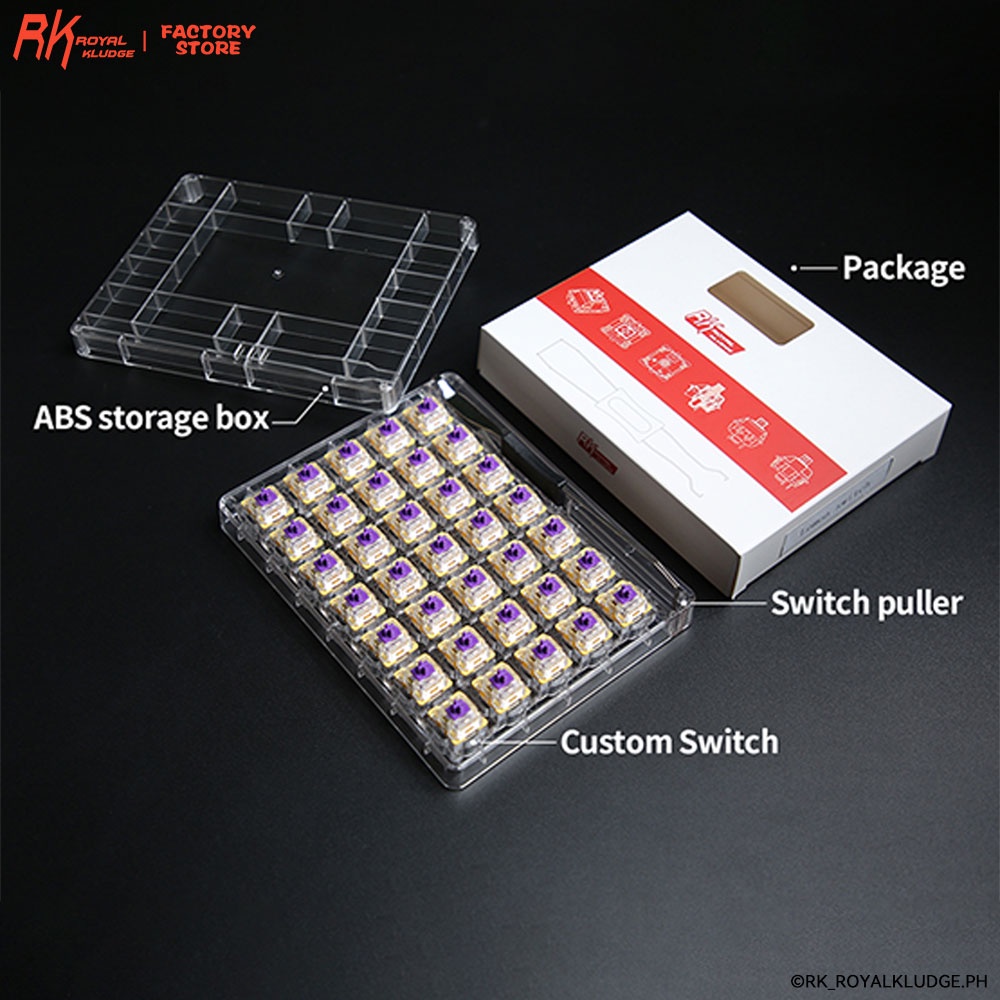 Royal Kludge Set 30 Nút Công Tắc Cảm Ứng Mạ Vàng Chống Oxy Hóa Thân Thiện Với Môi Trường Cho RK61 RK71 RK68 RKG68 RK92 RK96