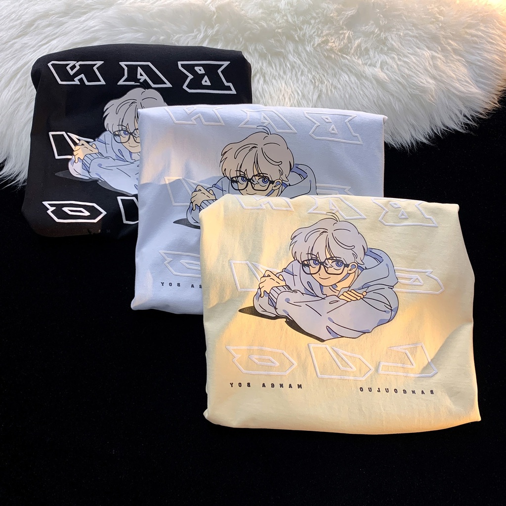 Áo Thun Ngắn Tay Họa Tiết Gấu Mẫu Mới 2022 Thời Trang Cho Cặp Đôi