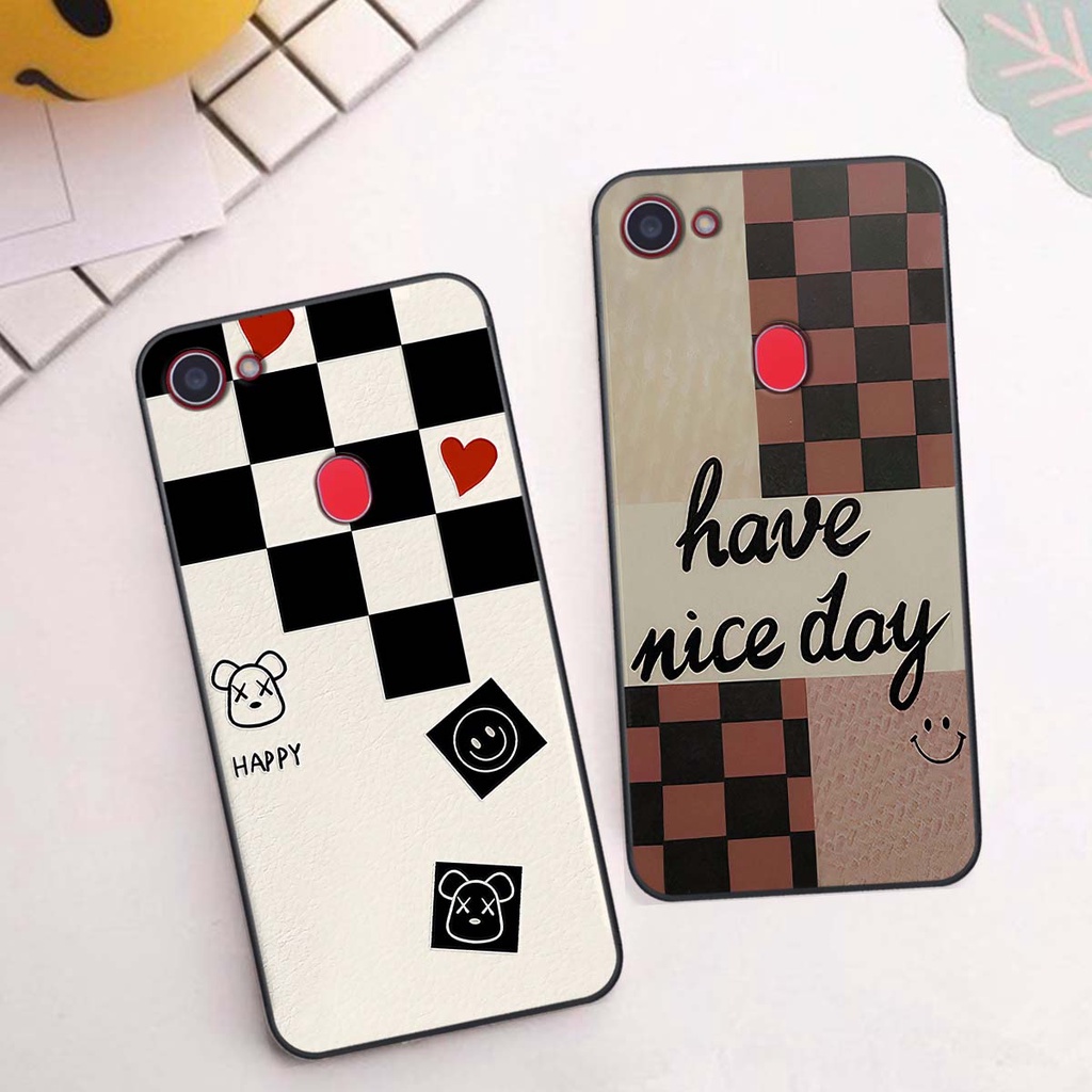 Ốp Oppo F5 / F5 Youth / F7 caro trái tim cá tính, thời trang siêu đẹp, siêu phong cách