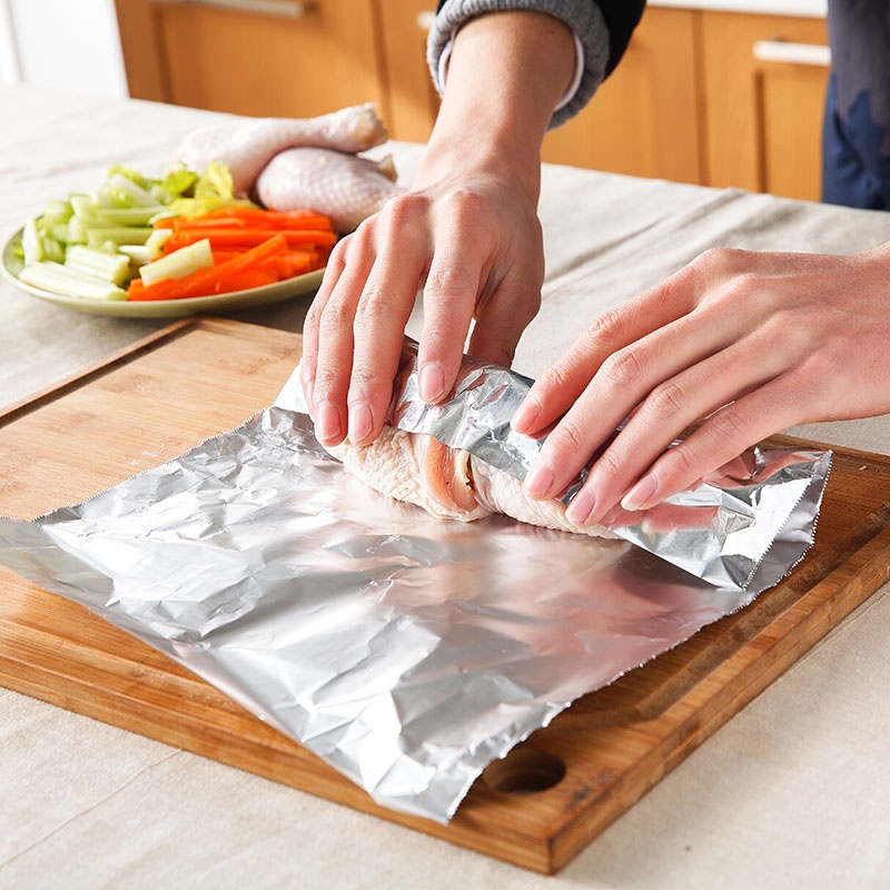 Giấy bạc nướng thực phẩm bánh dùng cho nồi chiên không dầu giữ nước cho thực phẩm khi nướng bảo quản thực phẩm khổ 30cm