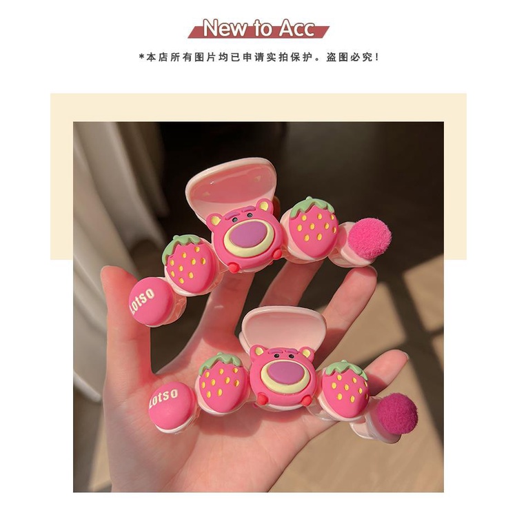 Kẹp Tóc Hình Gấu Hồng Dễ Thương Thời Trang 2022