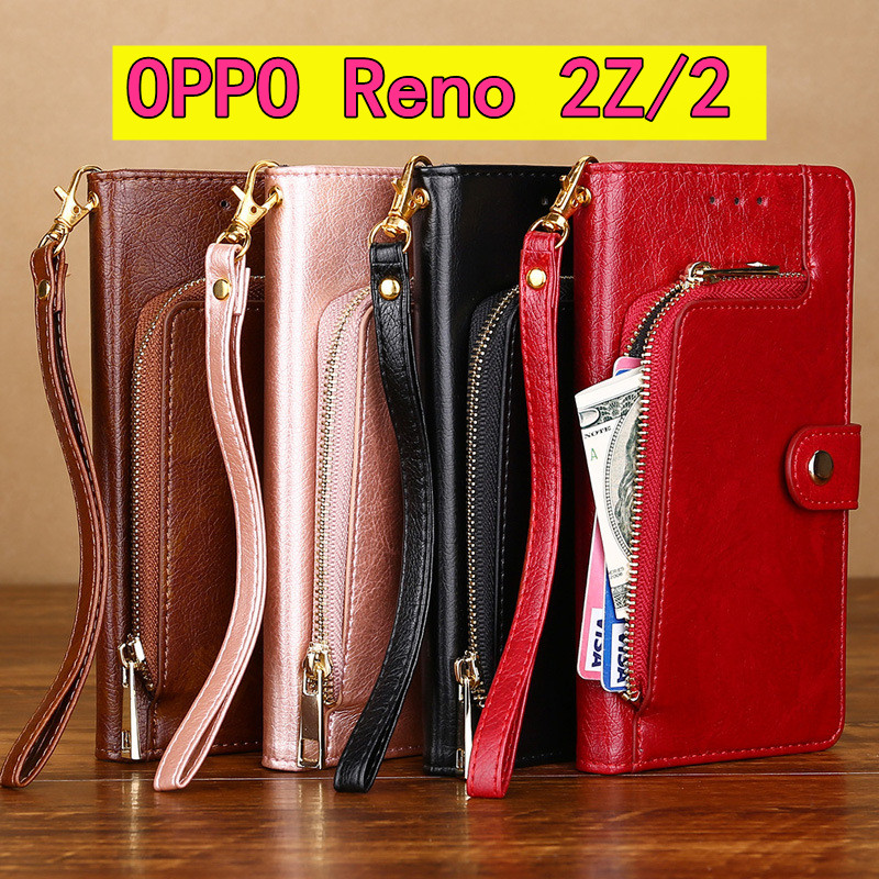 Bao Da Điện Thoại Nắp Lật Có Khóa Kéo Bảo Vệ Toàn Diện Cho Oppo Reno 2z / 2 | BigBuy360 - bigbuy360.vn